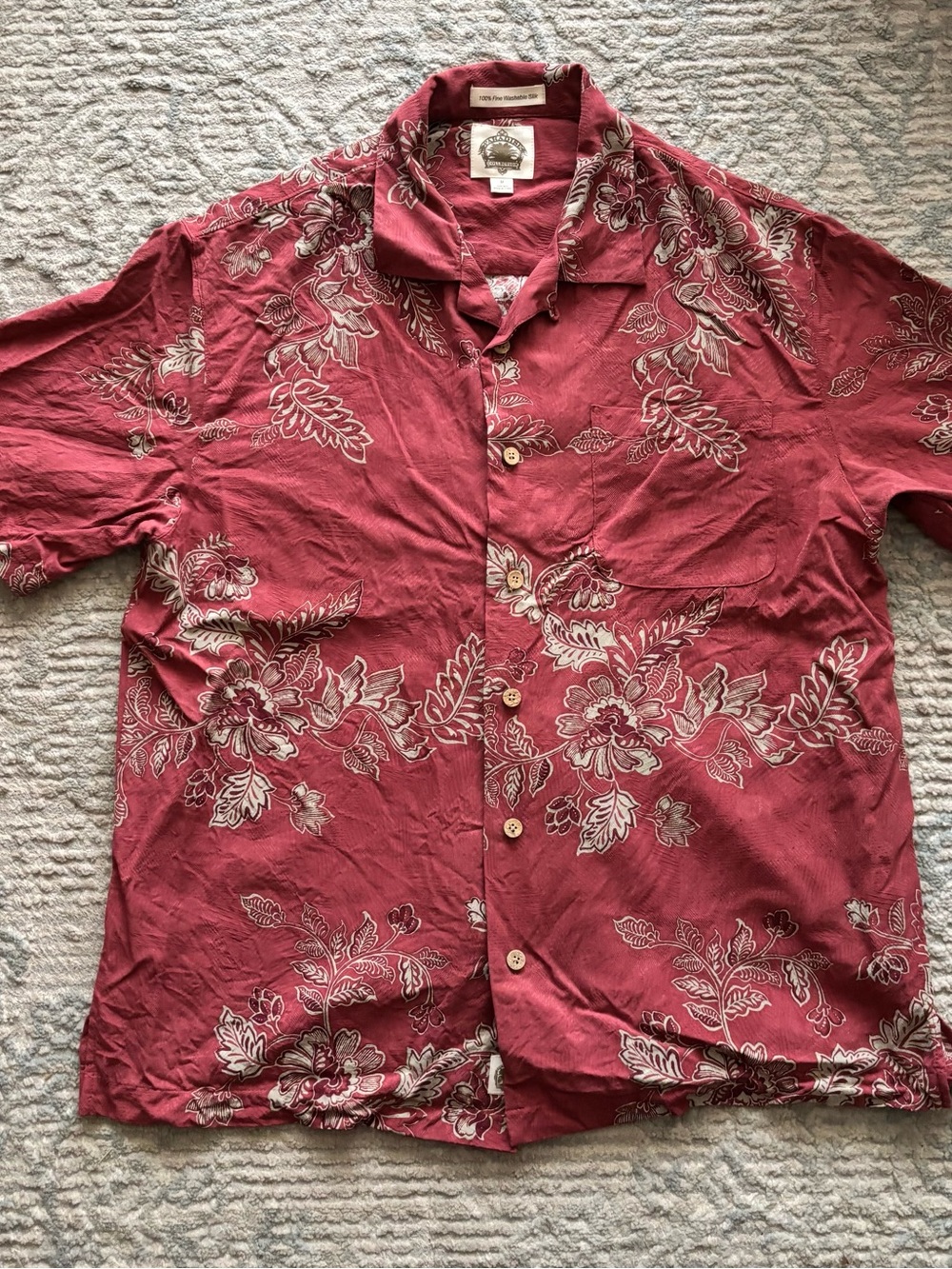 Paradise Collection 100% Silk Button Up